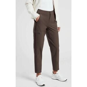 Athleta Wander Hybrid Pants, Brown, Size 8P